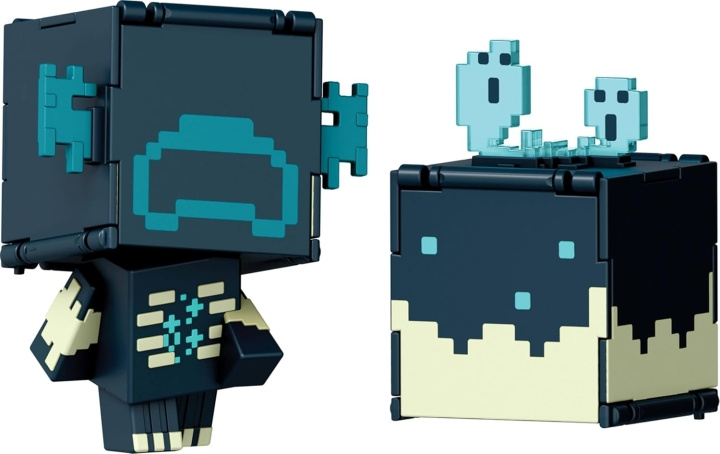 MINECRAFT Mob Head Minis Flipping Figs - Warden & Sculk Catalyst i gruppen LEKER, BARN OG BABY / Leker / Figurer, miniatyrer og tilbehør hos TP E-commerce Nordic AB (D22534)