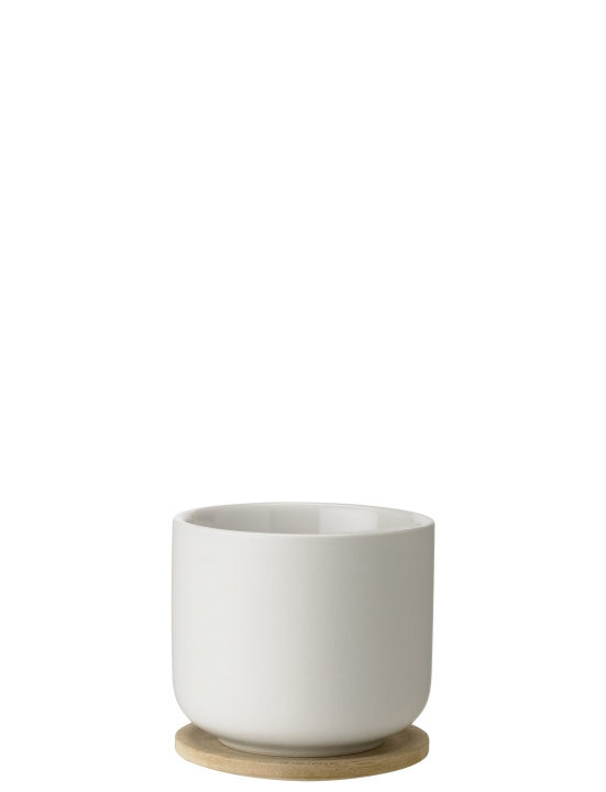 Stelton Theo-kopp med underkop 0,2 L (Sand) i gruppen SPORT, FRITID & HOBBY / Morsomme produkter / Kopper hos TP E-commerce Nordic AB (D22545)