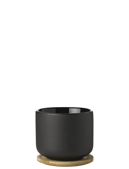 Stelton Theo-kopp med underkop 0,2 L (svart) i gruppen SPORT, FRITID & HOBBY / Morsomme produkter / Kopper hos TP E-commerce Nordic AB (D22706)