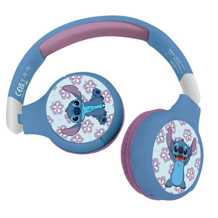 Lexibook Disney Stitch 2-i-1 Bluetooth-hodetelefoner (HPBT010D) i gruppen Elektronikk / Lyd & Bilde / Hodetelefoner & Tilbehør / Hodetelefoner hos TP E-commerce Nordic AB (D22707)