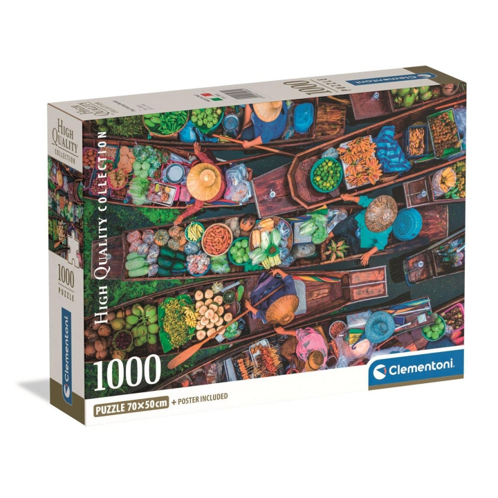 Clementoni Puslespill 1000 Pcs CB High Quality Collection Thai Floating Market i gruppen SPORT, FRITID & HOBBY / Hobby / Puslespill hos TP E-commerce Nordic AB (D22875)