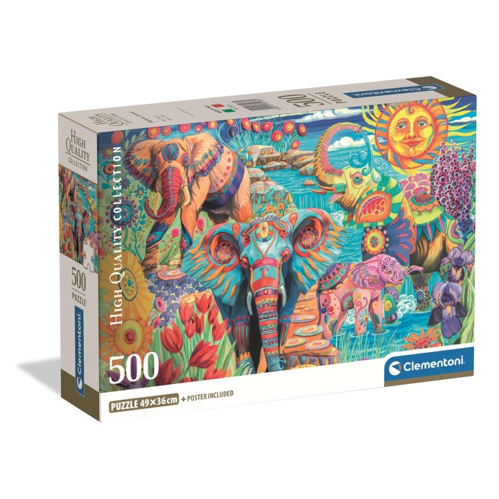 Clementoni Puslespill 500 Pcs CB High Quality Collection Elephants Carnival i gruppen SPORT, FRITID & HOBBY / Hobby / Puslespill hos TP E-commerce Nordic AB (D22913)