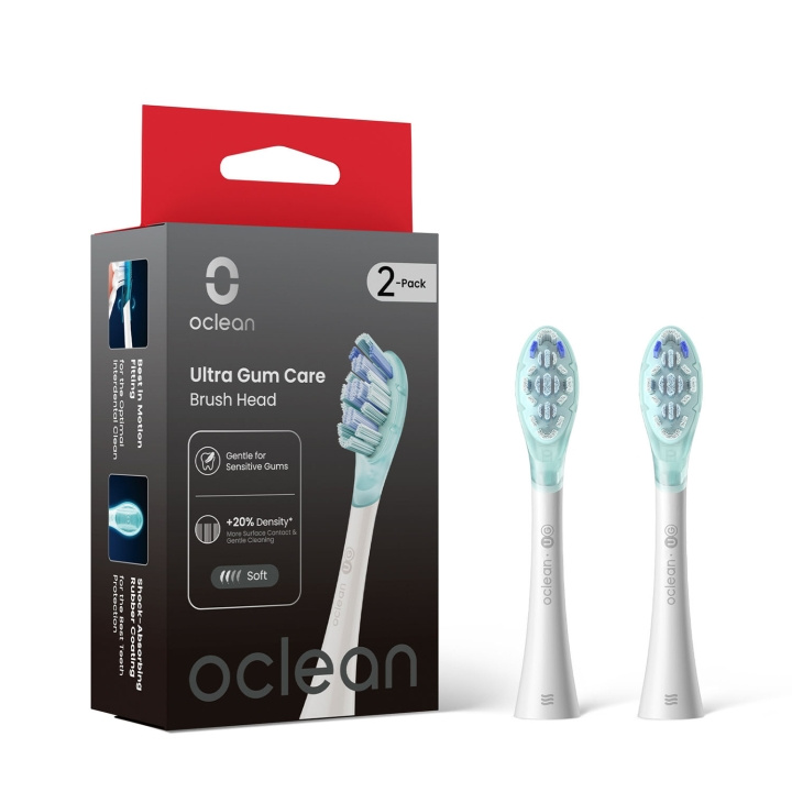 Oclean Børstehode Ultra Gum Care 2-Pakk Hvit i gruppen HELSE OG SKJØNNHET / Munnpleie / Elektriske tannbørster tilbehør hos TP E-commerce Nordic AB (D23043)