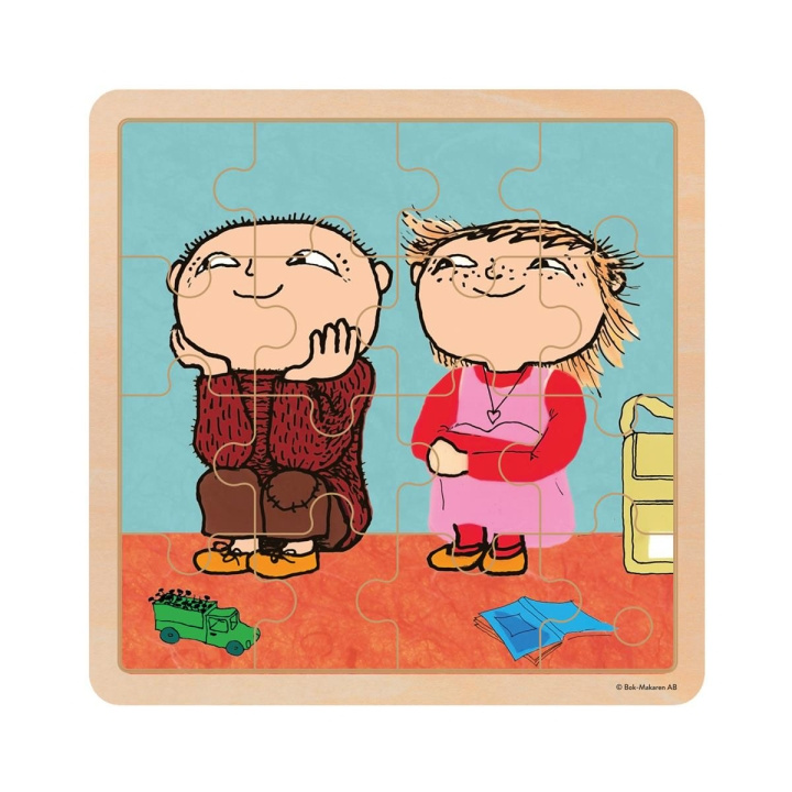 ALFONS ÅBERG Puslespill 16 Pcs Wooden Puzzle Venner i gruppen LEKER, BARN OG BABY / Leker / Barnas puslespill hos TP E-commerce Nordic AB (D23216)