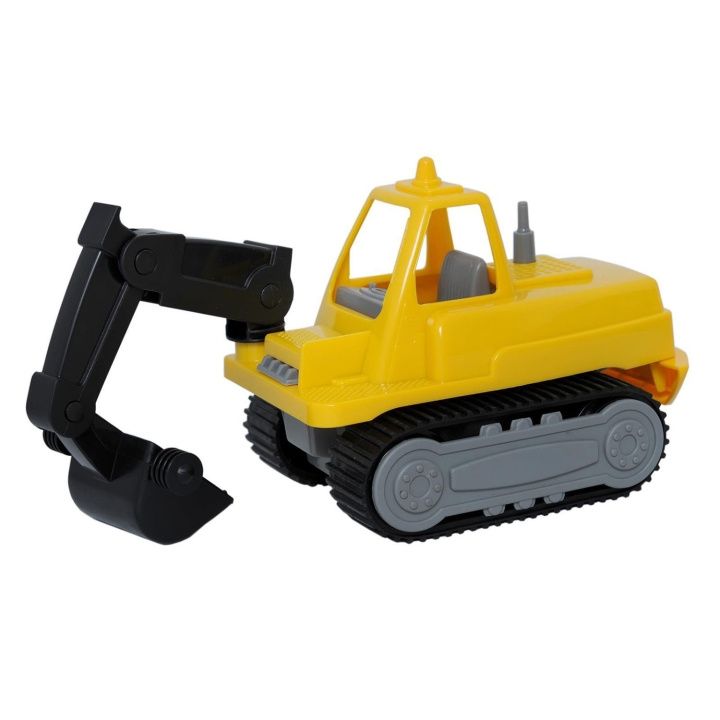 Plasto Gravemaskin Grävmaskin Excavator Med Belter Gul 30 Cm i gruppen LEKER, BARN OG BABY / Leker / Lekebiler hos TP E-commerce Nordic AB (D23220)
