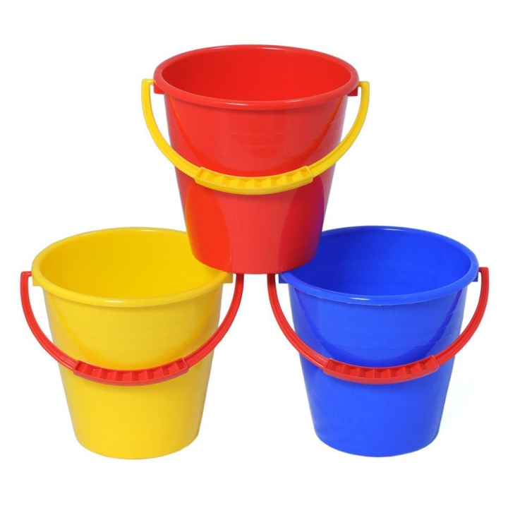 Plasto Bøtte Hink 1,2 Lit Assorted Blå Rød Gul 14cm i gruppen LEKER, BARN OG BABY / Uteleker / Hageleker hos TP E-commerce Nordic AB (D23221)