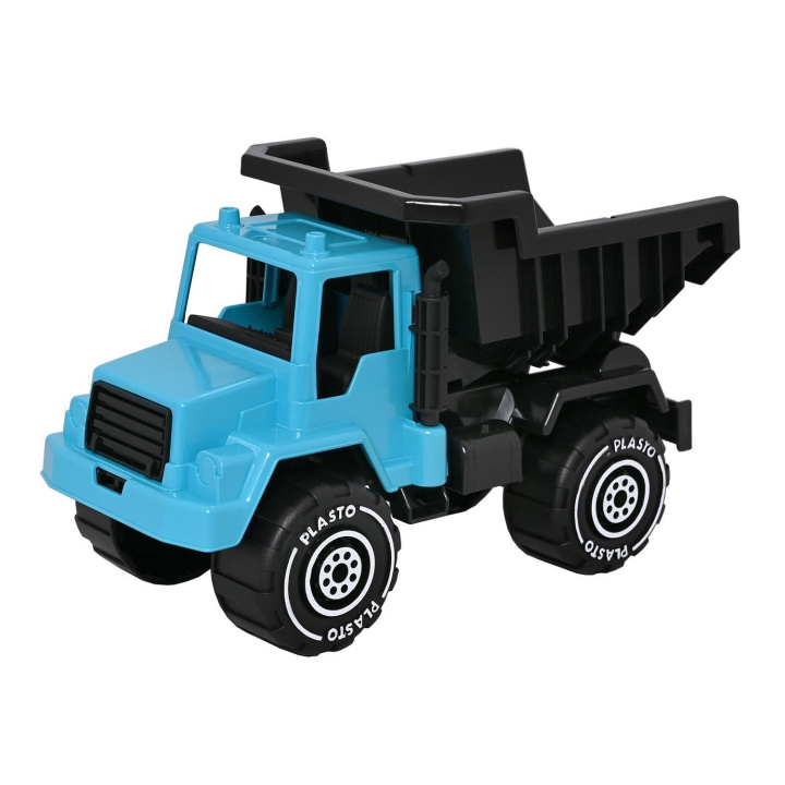 Plasto Lastebil Lastbil 30 Cm Turkis Med Svart Flak i gruppen LEKER, BARN OG BABY / Leker / Lekebiler hos TP E-commerce Nordic AB (D23222)