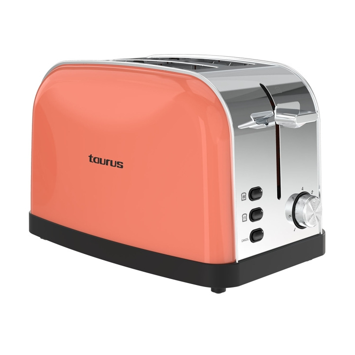 Taurus Brødrister To Slot Vintage 2 Korall i gruppen HJEM, HUS OG HAGE / Husholdningsapparater / Brødristere og toastjern / Brødristere hos TP E-commerce Nordic AB (D23248)