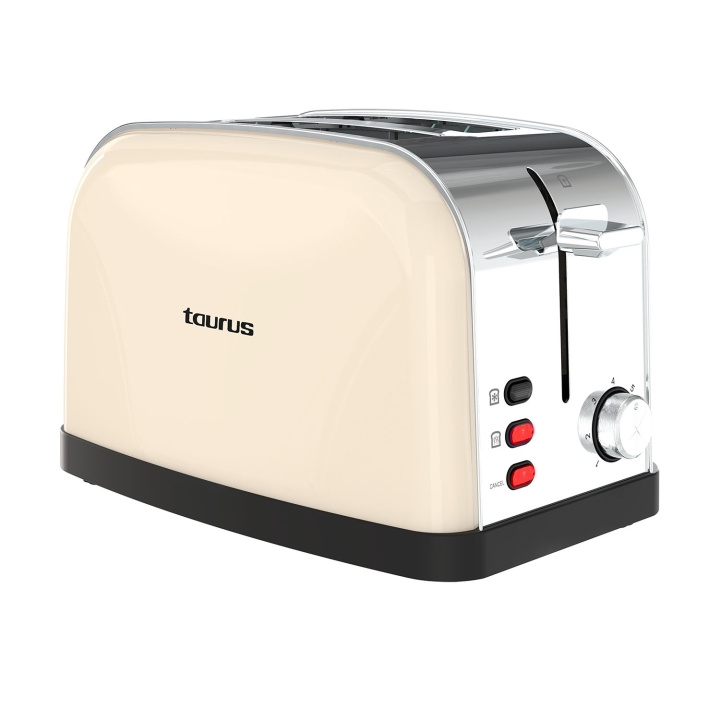 Taurus Brødrister To Slot Vintage 2 Krem i gruppen HJEM, HUS OG HAGE / Husholdningsapparater / Brødristere og toastjern / Brødristere hos TP E-commerce Nordic AB (D23249)