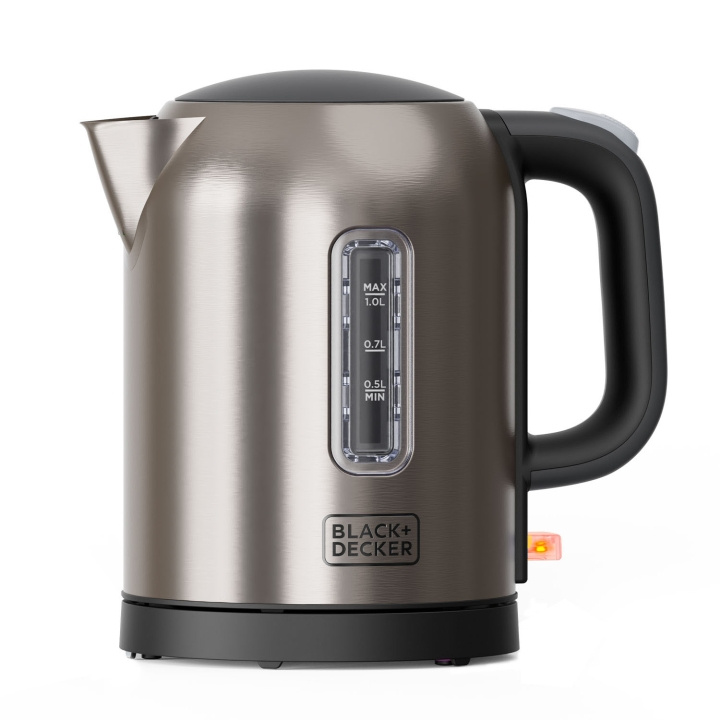 BLACK+DECKER Vannkoker 1L 2200W Børstet Stål i gruppen HJEM, HUS OG HAGE / Husholdningsapparater / Vann og juice / Vannkokere hos TP E-commerce Nordic AB (D23264)