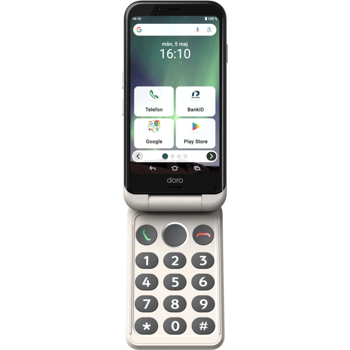 Doro Smartphone 4G Aurora A21 Ben-vit i gruppen SMARTTELEFON & NETTBRETT / Mobiltelefoner & smartphones hos TP E-commerce Nordic AB (D23284)