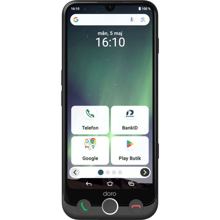 Doro Smartphone 4G Aurora A31 Grafit-grå i gruppen SMARTTELEFON & NETTBRETT / Mobiltelefoner & smartphones hos TP E-commerce Nordic AB (D23287)