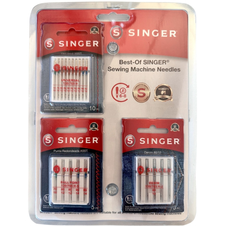 Singer Symaskinsnålar Paket i gruppen HJEM, HUS OG HAGE / Husholdningsapparater / Symaskiner og tilbehør / Symaskin tilbehør hos TP E-commerce Nordic AB (D23303)