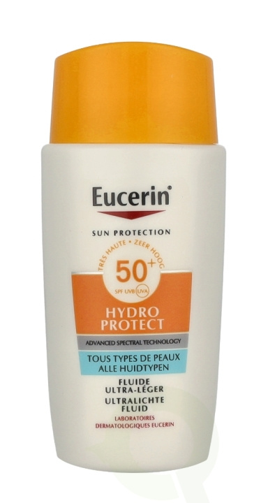 Eucerin Sun Hydro Protect Ultra Light Fluid SPF50+ 50 ml i gruppen HELSE OG SKJØNNHET / Hudpleie / Soling / Solkrem hos TP E-commerce Nordic AB (D23340)