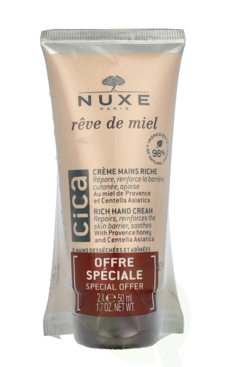 Nuxe Reve De Miel Hand Cream Duo Set 100 ml 2x50ml i gruppen HELSE OG SKJØNNHET / Manikyr/pedikyr / Håndkrem hos TP E-commerce Nordic AB (D23370)