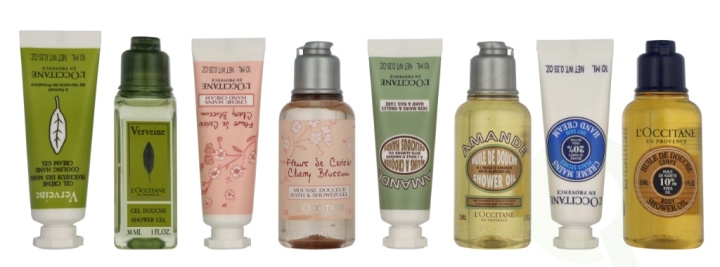 L\'Occitane Mixed Lines Set 175 ml Verbena Shower Gel 30ml/Verbena Hand Cream 10ml/Almond Shower Oil 35ml/Almond Hand Cream 10ml/Shea Butter Shower Oil 35ml/Shea Butter Hand Cream 10ml/Cherry Blossom Shower Gel 35ml/Cherry Blossom Hand Cream 10ml i gruppen HELSE OG SKJØNNHET / Gavesett / Gavesett for henne hos TP E-commerce Nordic AB (D23420)