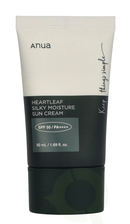 Anua Heartleaf Silky Moisture Sun Cream SPF50+ PA++++ 50 ml i gruppen HELSE OG SKJØNNHET / Hudpleie / Soling / Solkrem hos TP E-commerce Nordic AB (D23458)