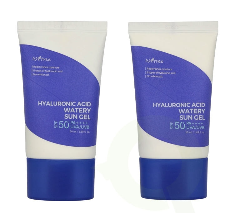 Isntree Hyaluronic Acid Watery Sun Gel SPF50 Duo 100 ml 2x50ml i gruppen HELSE OG SKJØNNHET / Hudpleie / Soling / Solkrem hos TP E-commerce Nordic AB (D23465)