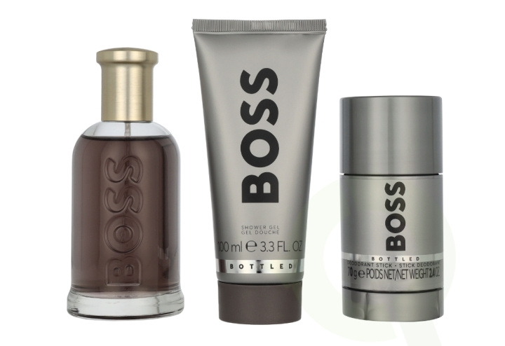 Hugo Boss Bottled Eau De Parfum Giftset 275 ml Edp Spray 100ml/Shower Gel 100ml/Deo Stick 75ml i gruppen HELSE OG SKJØNNHET / Duft og parfyme / Parfyme / Parfyme for han hos TP E-commerce Nordic AB (D23539)