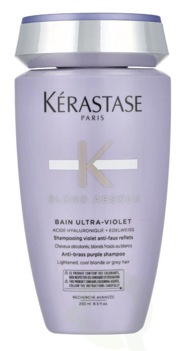 Kerastase Blond Absolu Bain Ultra-Violet Shampoo 250 ml Lightened, Cool Blonde Or Grey Hair i gruppen HELSE OG SKJØNNHET / Hår & styling / Hårpleie / Sjampo hos TP E-commerce Nordic AB (D23671)