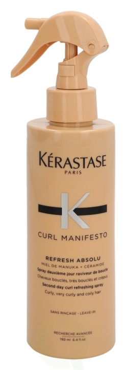 Kerastase Curl Manifesto Refresh Absolu Refreshing Spray 190 ml i gruppen HELSE OG SKJØNNHET / Hår & styling / Hårpleie / Balsamspray/Leave-in hos TP E-commerce Nordic AB (D23683)