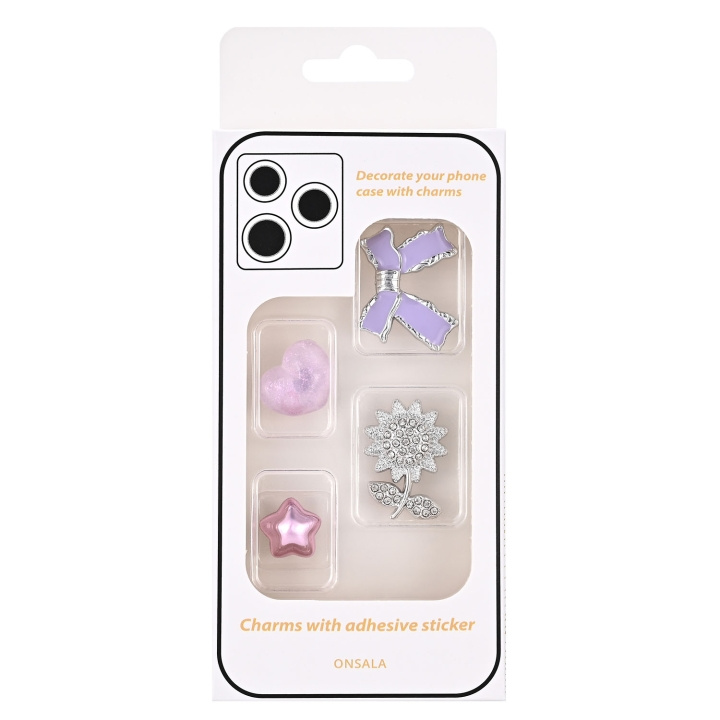 Onsala Charms Pimp Your Phone Metall og Plast 4stk i gruppen SPORT, FRITID & HOBBY / Morsomme produkter / Morsomme produkter hos TP E-commerce Nordic AB (D23716)