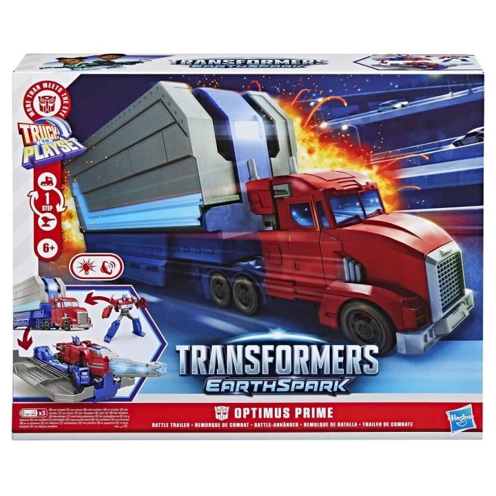 Transformers Earthspark Optimus Prime Battle Trailer i gruppen LEKER, BARN OG BABY / Leker / Lekebiler hos TP E-commerce Nordic AB (D23726)