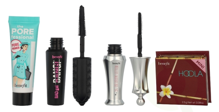 Benefit A-List Set 20.5 ml 24-Hr Brow Setter 3,5 ml/Hoola Bronzer 2,5 g/BADGal Bang! Mascara 4g/The Porefessional Primer 7,5 ml/Deep Retreat Clay Mask 3ml i gruppen HELSE OG SKJØNNHET / Gavesett / Gavesett for henne hos TP E-commerce Nordic AB (D23843)