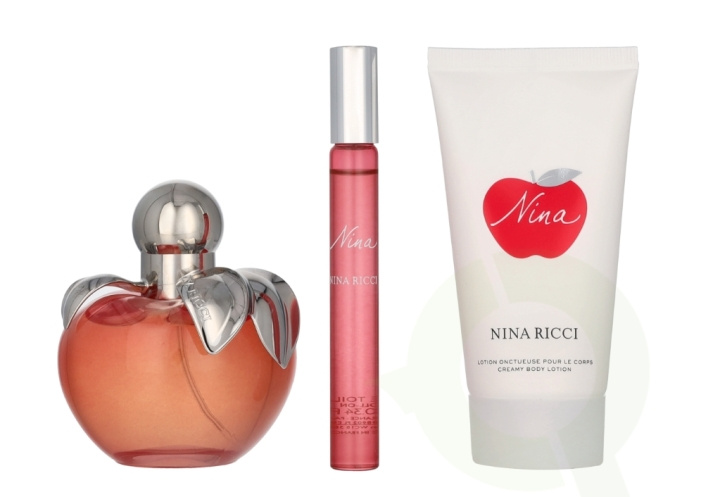 Nina Ricci Nina Giftset 165 ml Edt Spray 80ml/Body Lotion 75ml/Edt Rollerball 10ml i gruppen HELSE OG SKJØNNHET / Duft og parfyme / Parfyme / Parfyme for henne hos TP E-commerce Nordic AB (D24062)