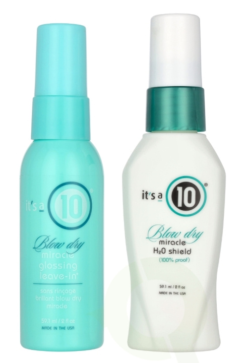 It\'s a 10 Blow Dry Gloss & Shield Duo Set 118.2 ml Leave-in 59,1ml/H2O Shield 59,1ml i gruppen HELSE OG SKJØNNHET / Hår & styling / Hårpleie / Sjampo hos TP E-commerce Nordic AB (D24153)