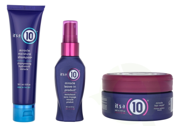 It\'s a 10 Miracle Hydration Set 358.2 ml Shampoo 59,1ml/Mask 240ml/Leave-in 59,1ml i gruppen HELSE OG SKJØNNHET / Hår & styling / Hårpleie hos TP E-commerce Nordic AB (D24156)