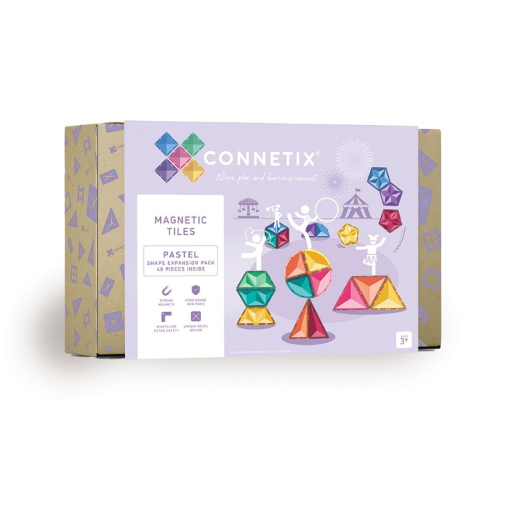 Connetix Utvidelsespakke med pastellformer, 48 brikker (CT-P-00048-SE) i gruppen LEKER, BARN OG BABY / Leker / Lekesett hos TP E-commerce Nordic AB (D24200)
