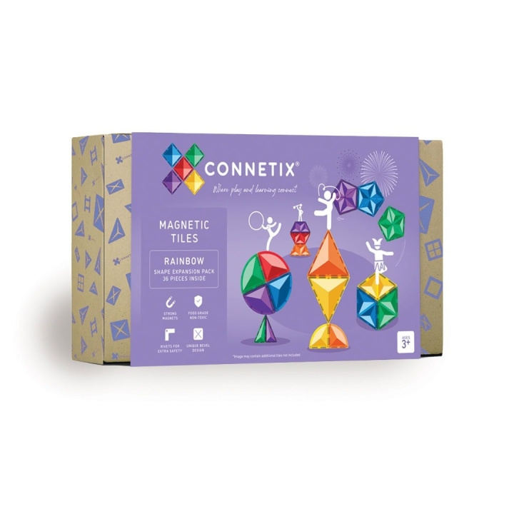 Connetix Utvidelsespakke med regnbueformer 36 brikker (CT-R-00036-SE) i gruppen LEKER, BARN OG BABY / Leker / Lekesett hos TP E-commerce Nordic AB (D24221)