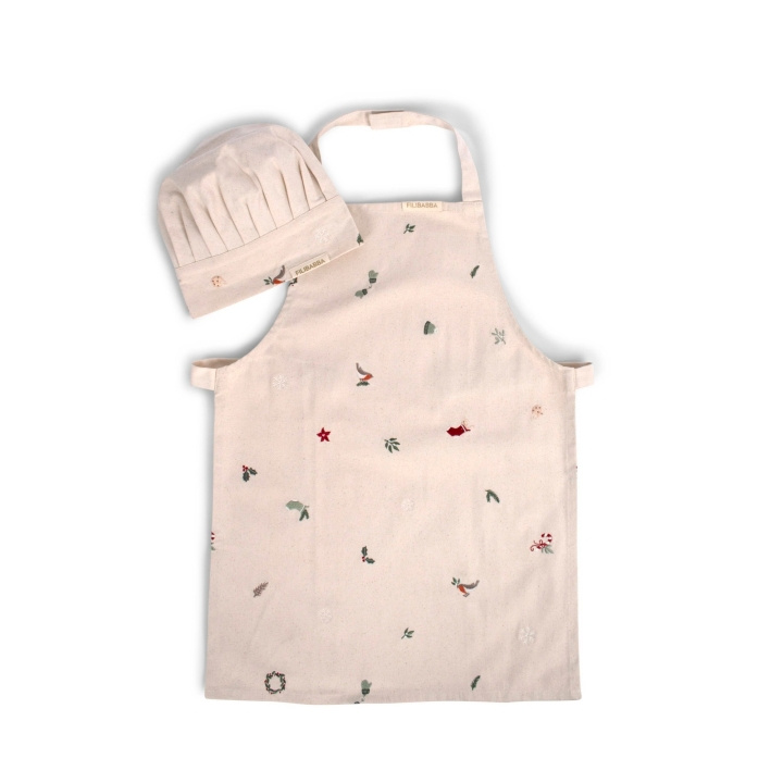 Filibabba Brodert forkle og lue - Wonderful Winter -(FI-03307) i gruppen LEKER, BARN OG BABY / Leker / Lite hjem & rollespill hos TP E-commerce Nordic AB (D24222)