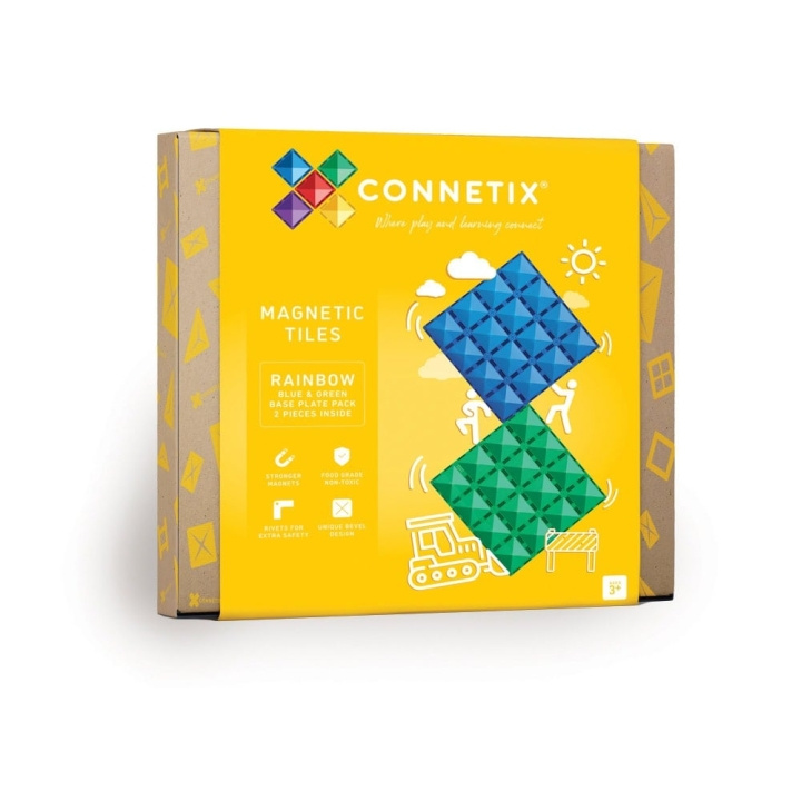 Connetix Baseplate - Regnbue blå og grønn (CT-R-BG002-BP) i gruppen LEKER, BARN OG BABY / Leker / Lekesett hos TP E-commerce Nordic AB (D24235)
