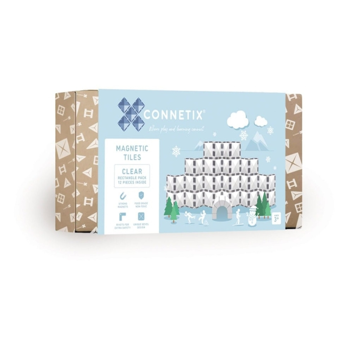Connetix Rektangelpakke - 12 deler - klar (CT-C-00012-RE) i gruppen LEKER, BARN OG BABY / Leker / Barnas puslespill hos TP E-commerce Nordic AB (D24237)