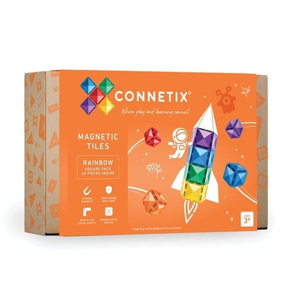 Connetix Rainbow Square Pack 42 brikker - (CT-R-00042-SQ) i gruppen LEKER, BARN OG BABY / Leker / Lekesett hos TP E-commerce Nordic AB (D24238)