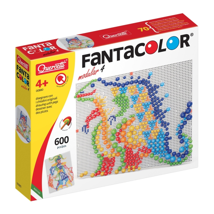 Quercetti FantaColor Modular 4-pinnemosaikk - 600 brikker - (QU-880) i gruppen LEKER, BARN OG BABY / Spill / Brettspill hos TP E-commerce Nordic AB (D24247)