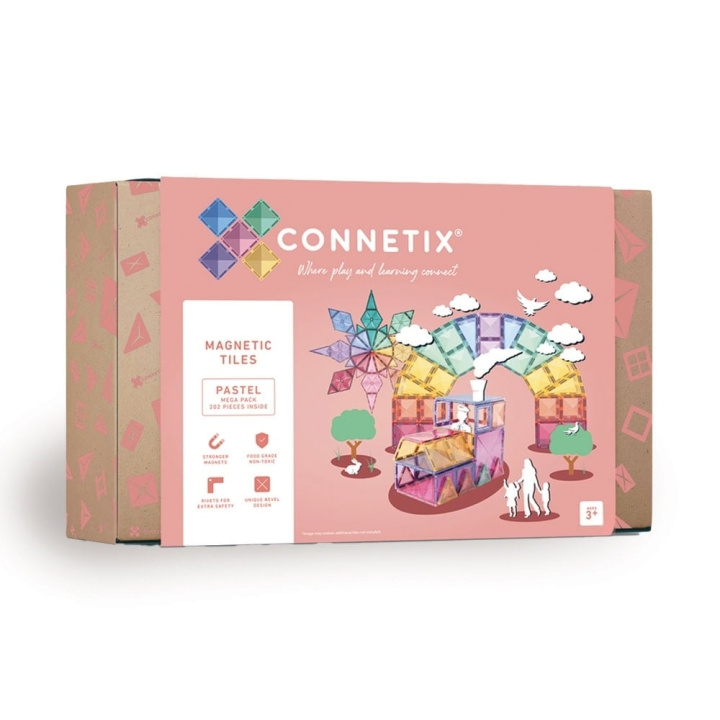Connetix Pastel Mega Pack 202 Pieces - (CT-P-00202-ME) i gruppen LEKER, BARN OG BABY / Leker / Lekesett hos TP E-commerce Nordic AB (D24248)