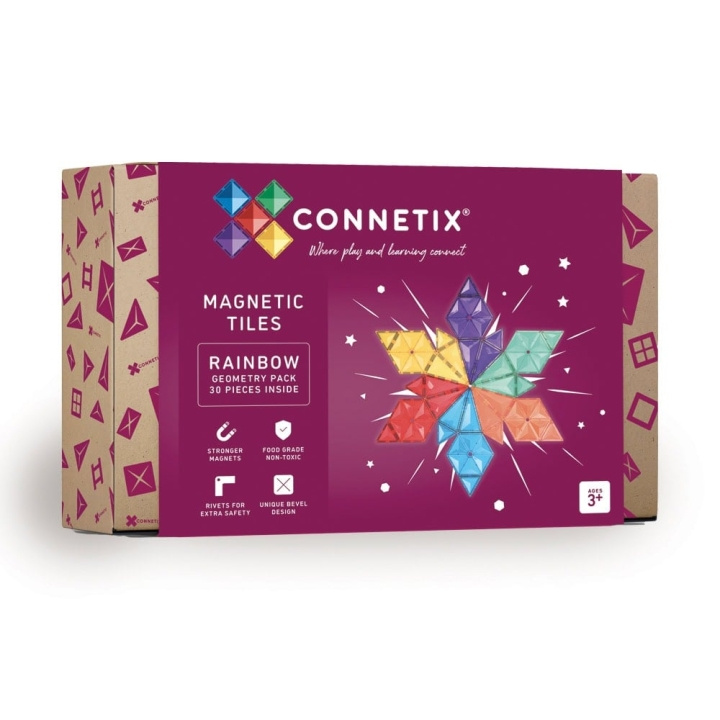 Connetix Regnbuegeometripakke med 30 brikker - (CT-R-00030-GE) i gruppen LEKER, BARN OG BABY / Leker / Lekesett hos TP E-commerce Nordic AB (D24250)