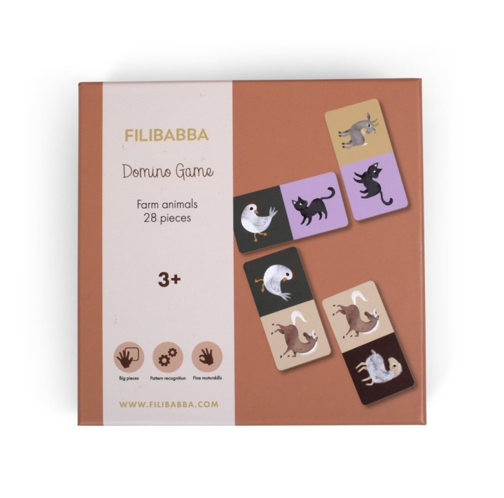 Filibabba Dominospill - Bondegårdsdyr - (FI-02769) i gruppen LEKER, BARN OG BABY / Leker / Barnas puslespill hos TP E-commerce Nordic AB (D24260)