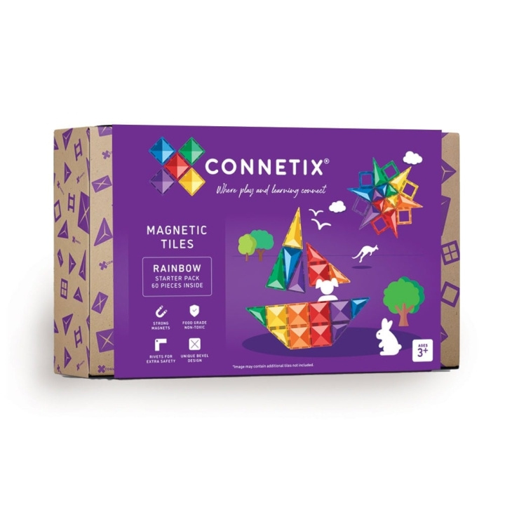 Connetix Rainbow Starter Pack 60 Pieces (CT-R-00060-ST) i gruppen LEKER, BARN OG BABY / Leker / Lekesett hos TP E-commerce Nordic AB (D24262)