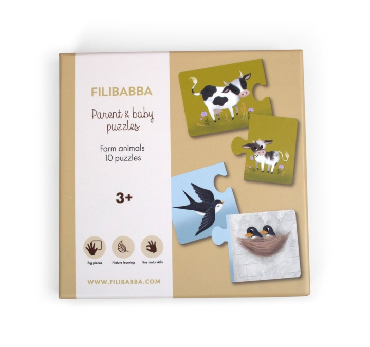 Filibabba Puslespill for foreldre og barn - Bondegårdens dyr - (FI-02767) i gruppen LEKER, BARN OG BABY / Leker / Barnas puslespill hos TP E-commerce Nordic AB (D24354)