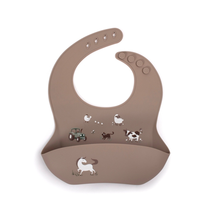 Filibabba Smekke i silikon med trykk - Magic Farm - (FI-02746) i gruppen LEKER, BARN OG BABY / Spise & drikke / Smekker hos TP E-commerce Nordic AB (D24355)