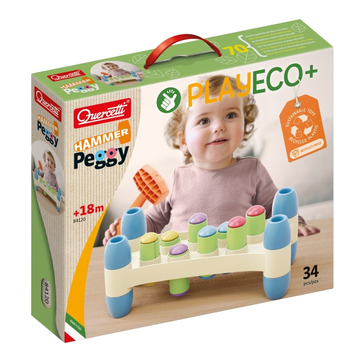 Quercetti PlayEco+ Hammer Peggy - (QU-84120) i gruppen LEKER, BARN OG BABY / Babyleker (0-3 år) / Aktivitetsleker hos TP E-commerce Nordic AB (D24359)