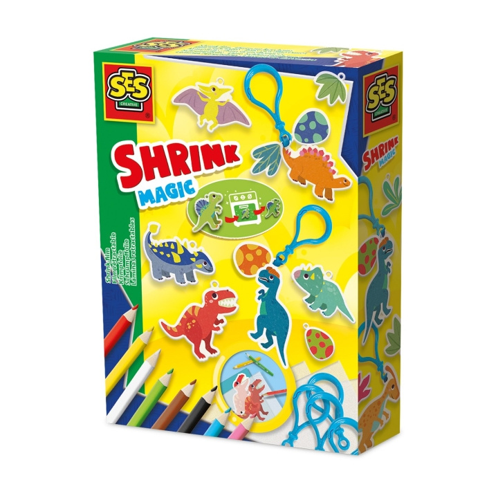 SES Creative Krympefolie - Dinosaur nøkkelringer - (S14294) i gruppen LEKER, BARN OG BABY / Leker / Håndtverk hos TP E-commerce Nordic AB (D24398)
