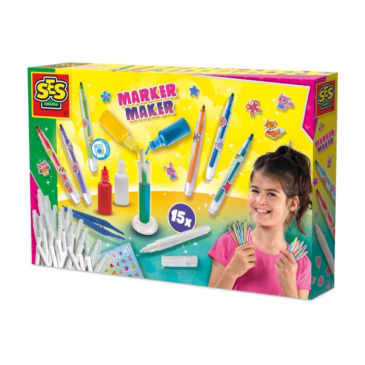 SES Creative Marker Maker 15 farger - (S14722) i gruppen LEKER, BARN OG BABY / Leker / Håndtverk hos TP E-commerce Nordic AB (D24403)