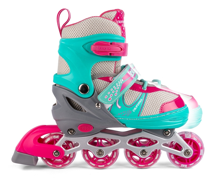 California Inliners w/light Size 31-34 - Green (24938) i gruppen LEKER, BARN OG BABY / Uteleker / Sport & spill hos TP E-commerce Nordic AB (D24501)