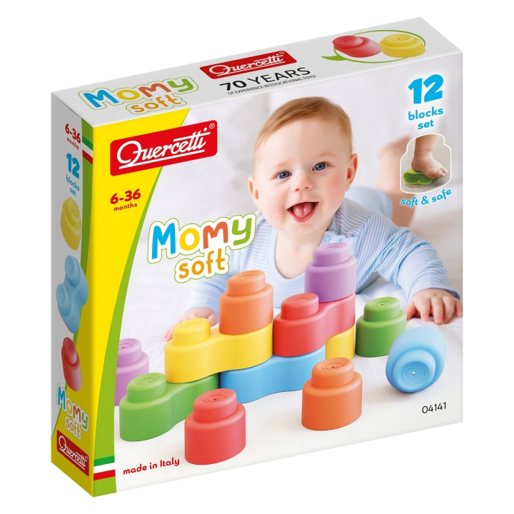 Quercetti Momy Soft - Myke byggeklosser (QU-4141) i gruppen LEKER, BARN OG BABY / Leker / Byggeleker / Byggeklosser hos TP E-commerce Nordic AB (D24560)