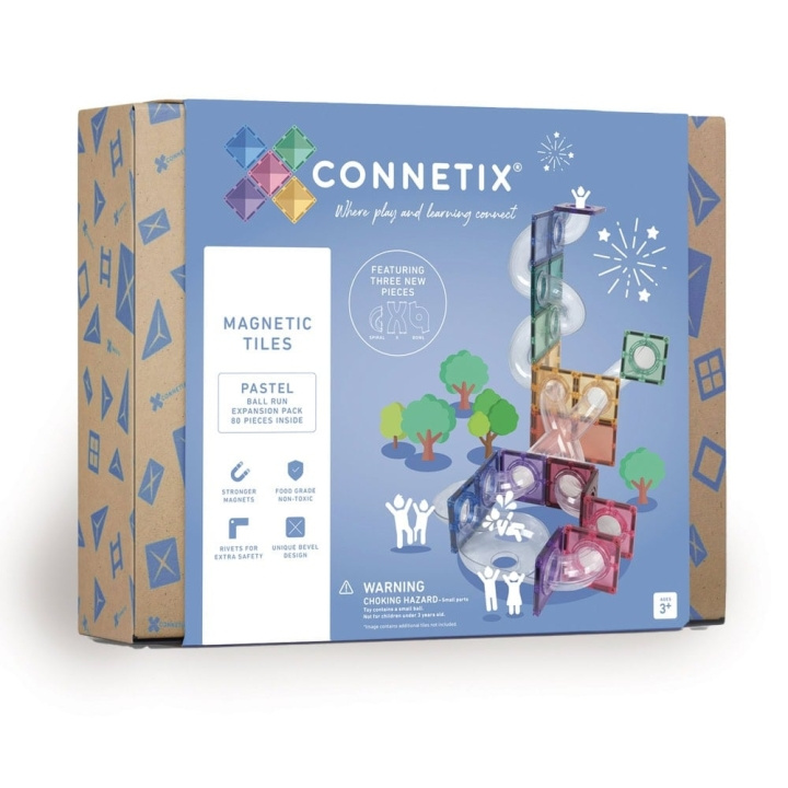 Connetix Utvidelsespakke til kulebanen - Pastell - 80 brikker - (CT-P-00080-BR) i gruppen LEKER, BARN OG BABY / Leker / Lekesett hos TP E-commerce Nordic AB (D24580)